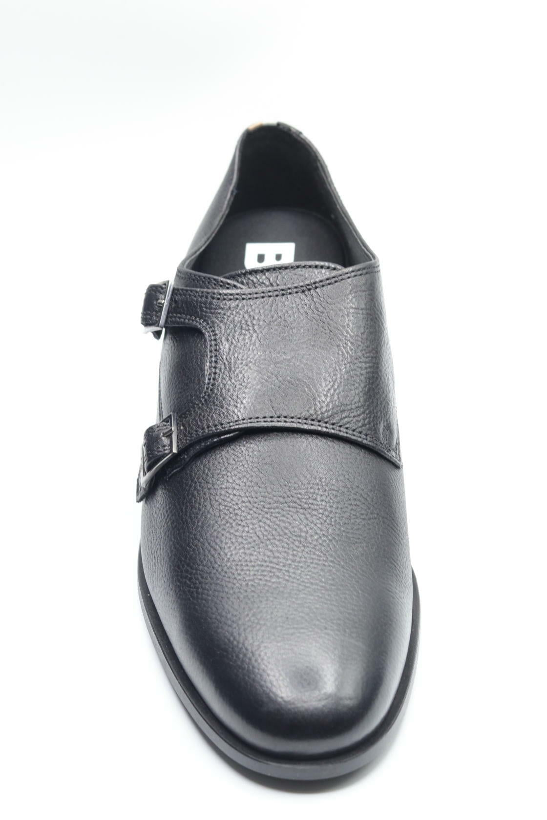 Hugo Boss Mens Dress Shoes Colby Leather  Monk Shoes Black Men's Dress 10.5 D