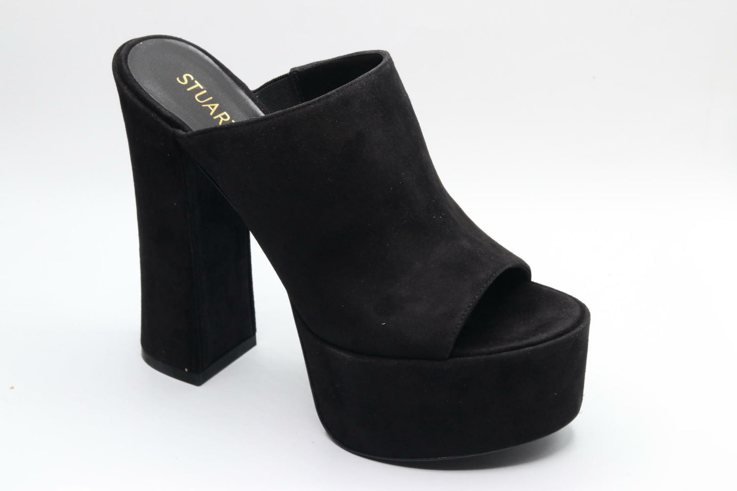 Stuart Weitzman Skyhigh 145 Pearl Slide Black 10.5 B