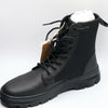 Dr. Martens unisex adult Lace Fashion Boot, Black Element & Black Poly Rip Stop, 6 Women 5 Men US