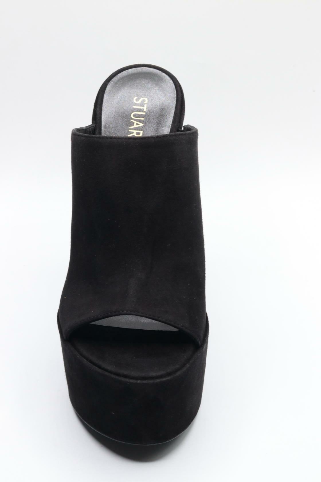 Stuart Weitzman Skyhigh 145 Pearl Slide Black 10.5 B