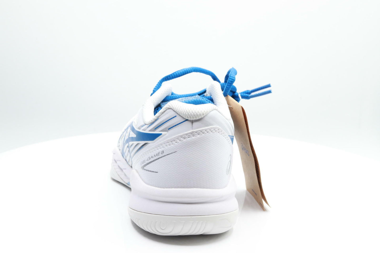 ASICS Boy's Gel-Game 8 GS (Little Kid/Big Kid) White/Lake Drive 4.5 Big Kid M