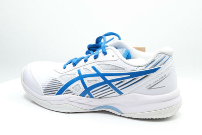 ASICS Boy's Gel-Game 8 GS (Little Kid/Big Kid) White/Lake Drive 4.5 Big Kid M