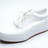 Vans Women's Old Skool Stacked Sneakers, True White, 10 Medium US