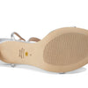 Stuart Weitzman Barelynude 100 Wrap Sandal Silver 9.5 B