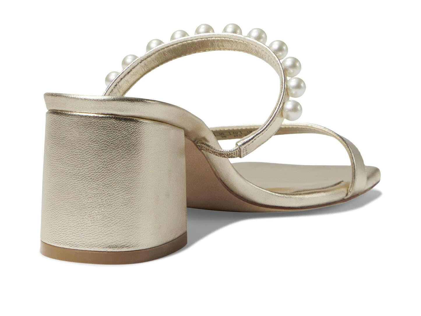 Stuart Weitzman Goldie 60 Block Slide Light Gold 8.5 B