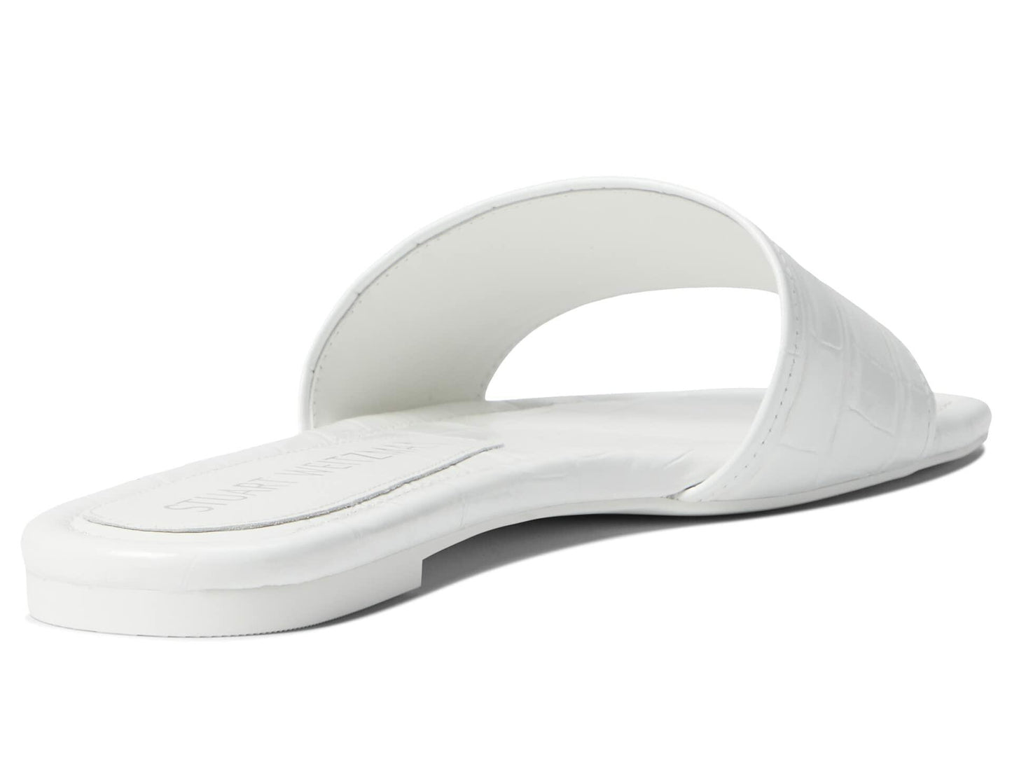 Stuart Weitzman Summer Slide Sandal White 7.5 B