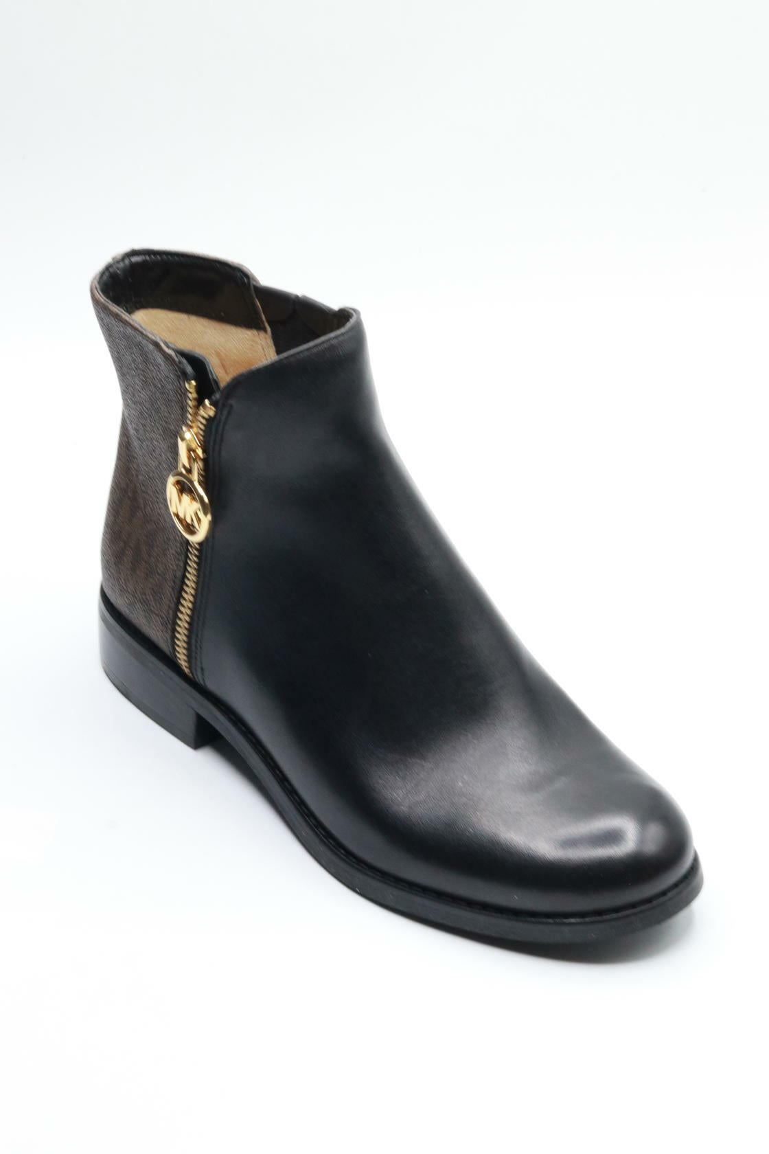 Michael Michael Kors Womens Lainey Leather Booties Black 5 Medium (B,M)