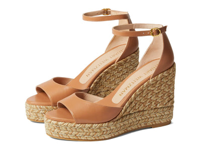 Stuart Weitzman Nudistcurve Espadrille Wedge Tan 10 B