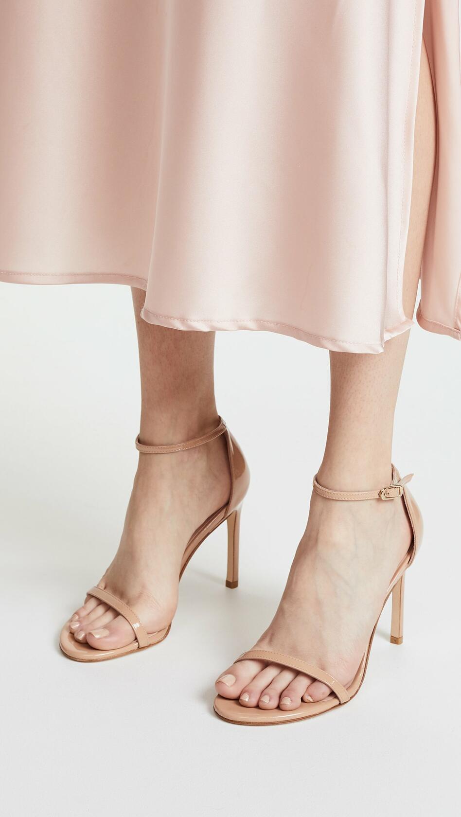 Stuart Weitzman Nudistsong Ankle Strap Sandal Adobe 10.5 M