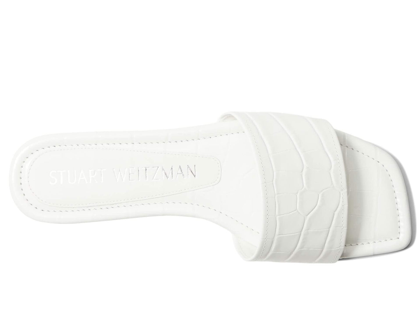 Stuart Weitzman Summer Slide Sandal White 7.5 B