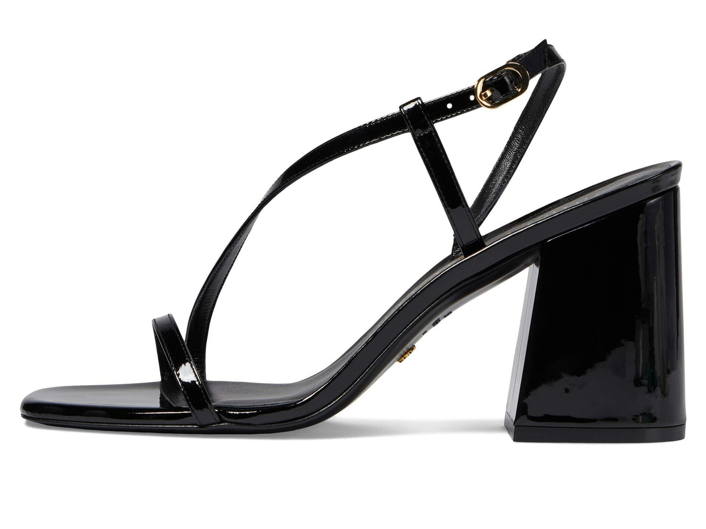 Stuart Weitzman Soiree 85 Block Sandal Black 7.5 B