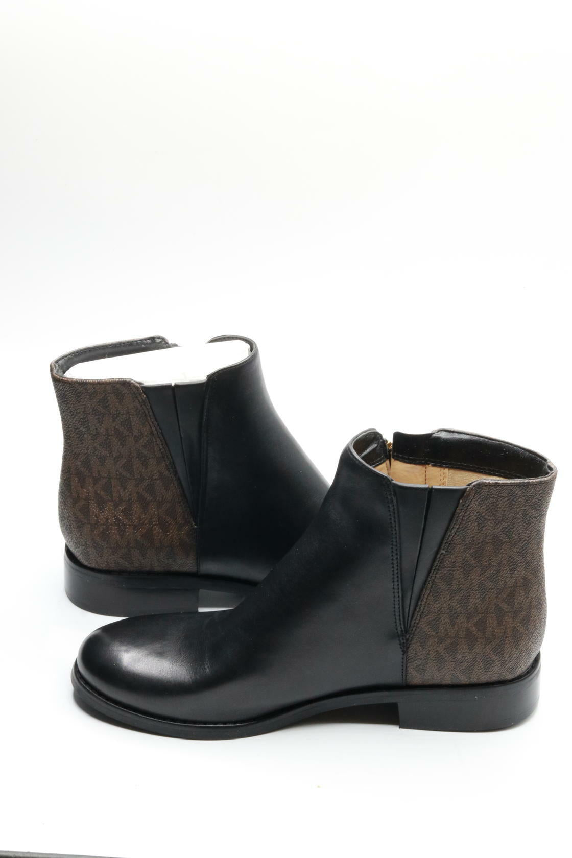 Michael Michael Kors Womens Lainey Leather Booties Black 5 Medium (B,M)