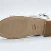 Stuart Weitzman Womens Teodora Leather Slingback Sandals Silver 5.5 Medium (B,M)