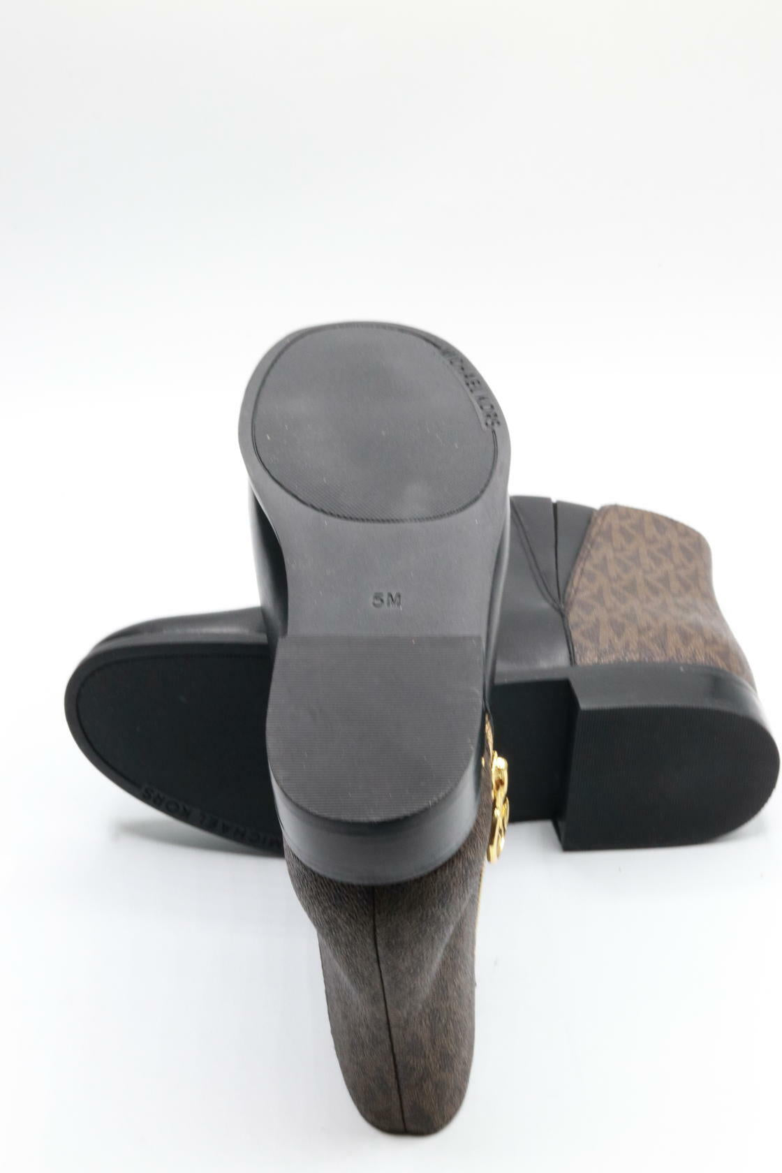 Michael Michael Kors Womens Lainey Leather Booties Black 5 Medium (B,M)
