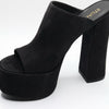 Stuart Weitzman Skyhigh 145 Pearl Slide Black 10.5 B