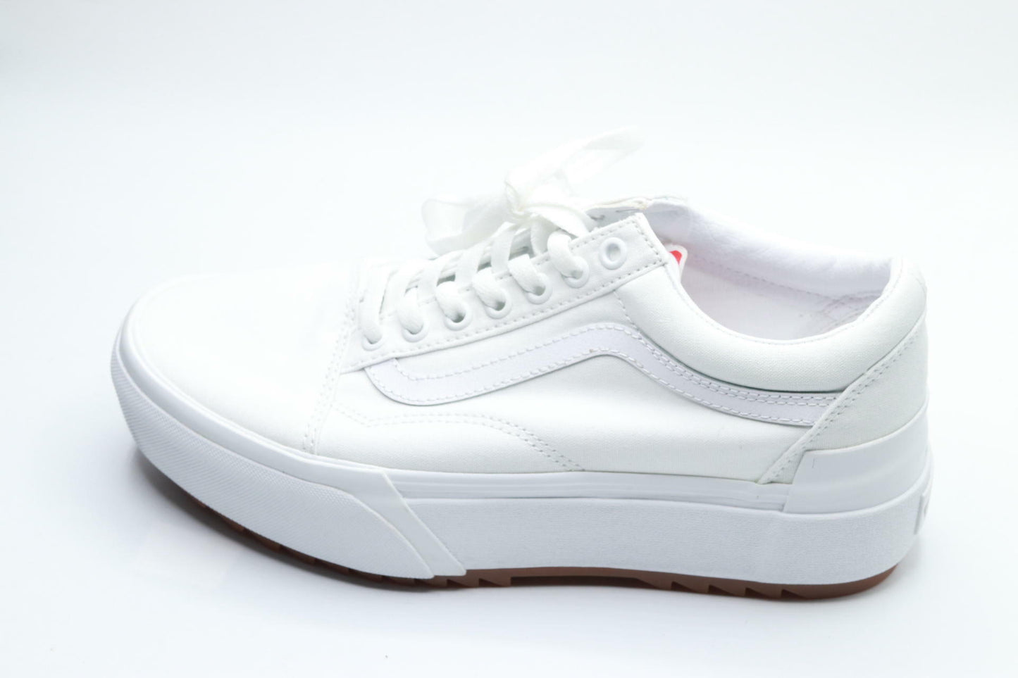 Vans Women's Old Skool Stacked Sneakers, True White, 10 Medium US