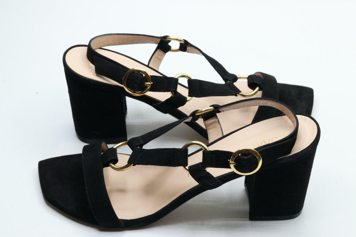 Stuart Weitzman Lalita 75 Blok Sandal Black 9.5 M