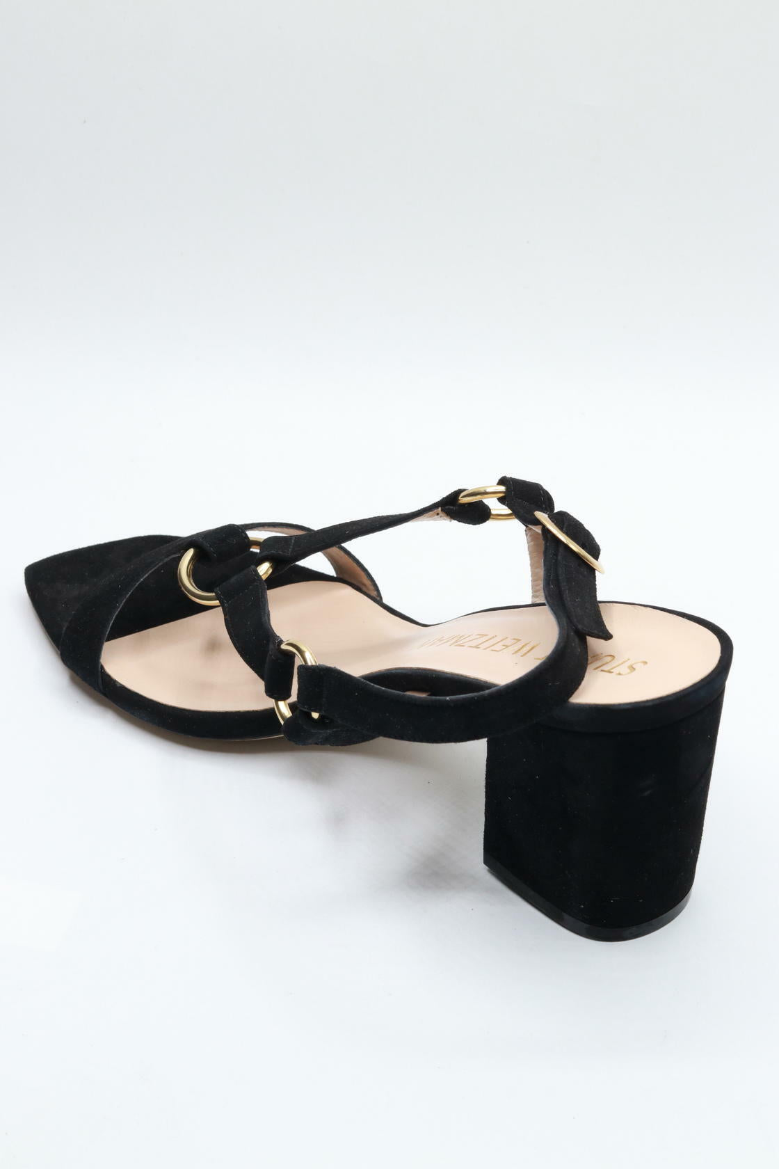 Stuart Weitzman Lalita 75 Blok Sandal Black 9.5 M