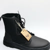 Dr. Martens unisex adult Lace Fashion Boot, Black Element & Black Poly Rip Stop, 6 Women 5 Men US