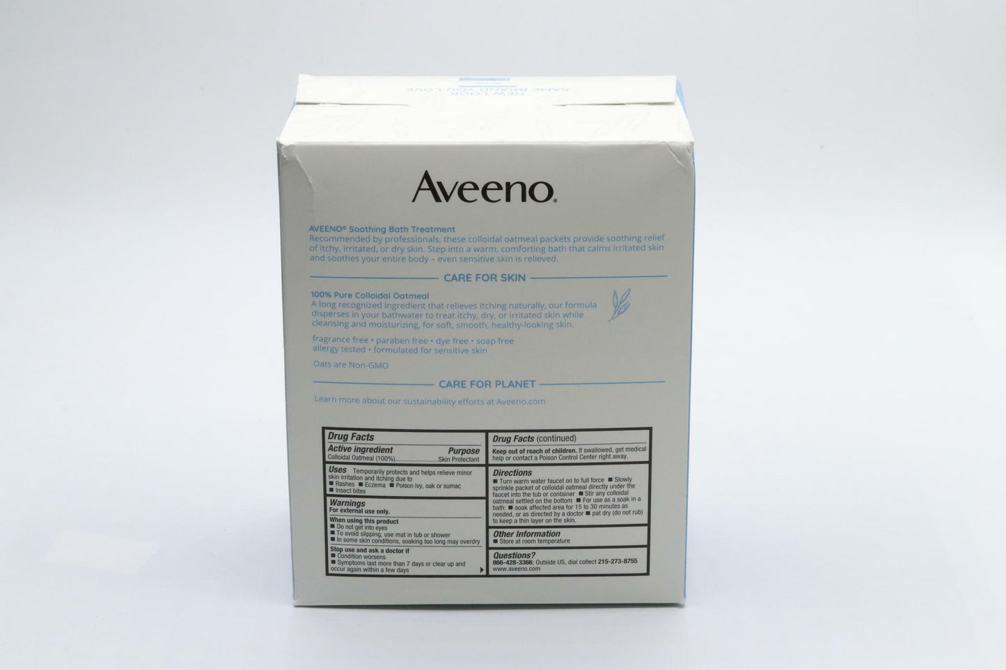 Aveeno Fragrance-Free Soothing Bath Treatment  EXP 04/2026  8 Packets