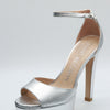 Stuart Weitzman Disco Platform Sandal Silver 6 B