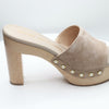 Stuart Weitzman Pearl Clog 85 Sandal Latte Womens Sz 7.5 B
