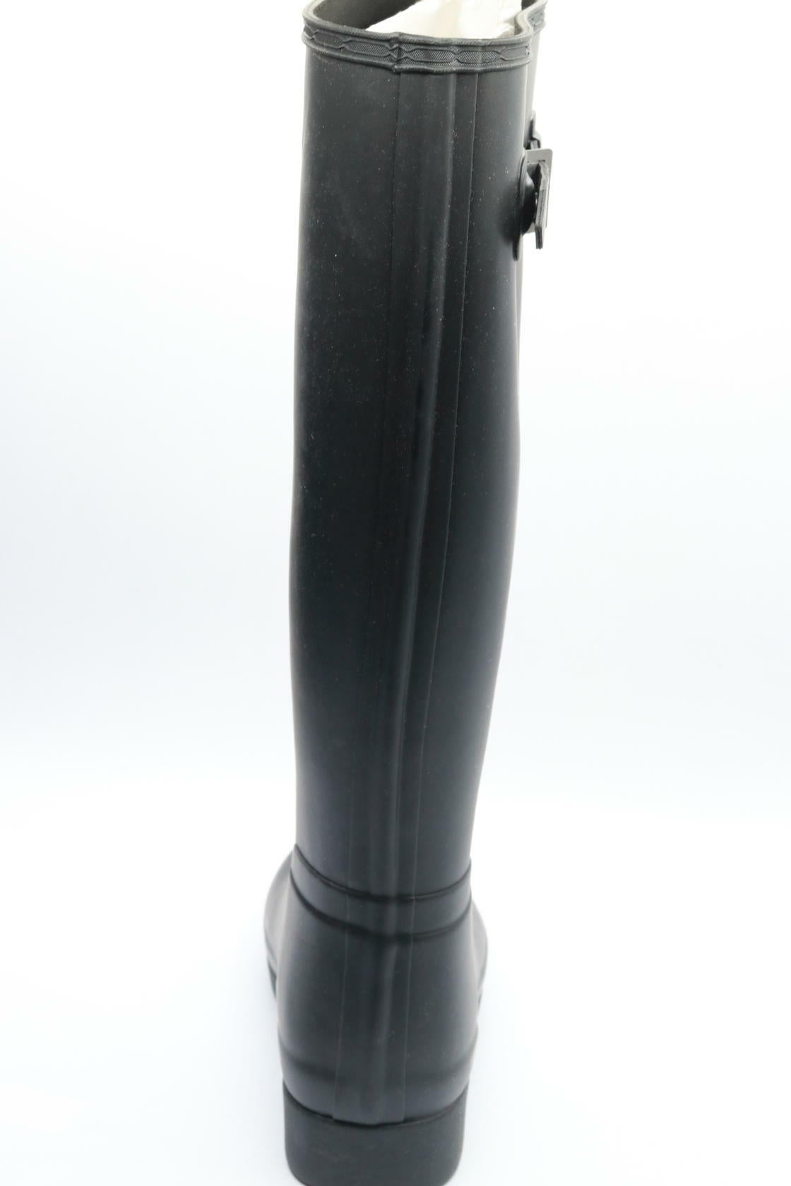 Hunter Original Refined Wide Calf Rain Boot Matte Black 5 M