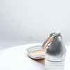 Stuart Weitzman Simple II Sandal in Silver, Size 8