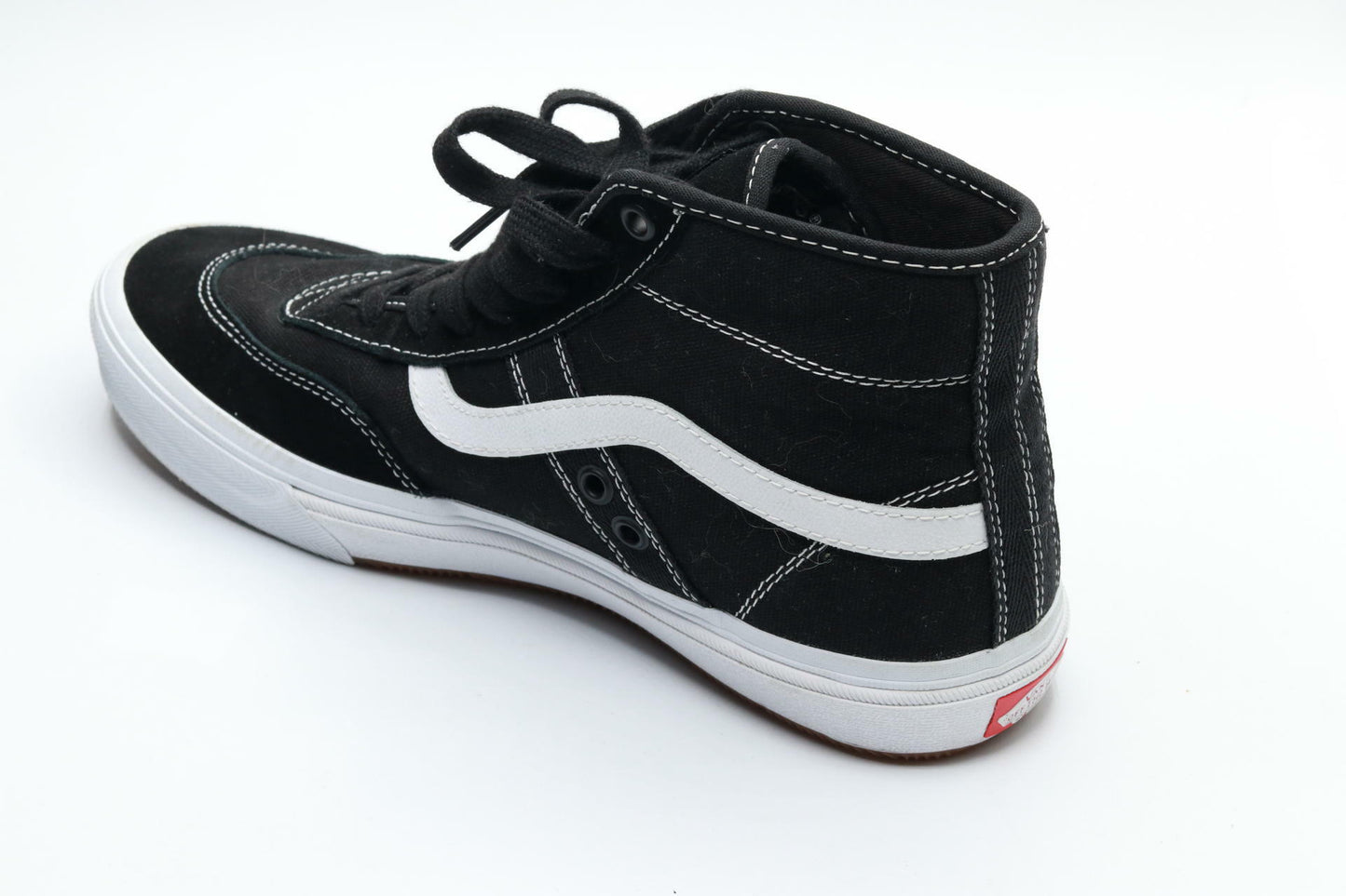 Vans Crockett High Pro in Skateboard Mens  Black and White Sneakers 8M