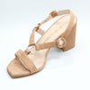 Stuart Weitzman Lalita 75 Blok Sandal Tan 6 M