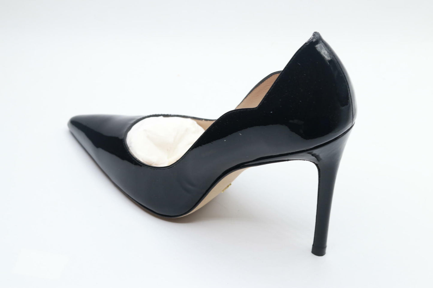 Stuart Weitzman Womens Stuart 100 Scallop Pump Black 7.5 B