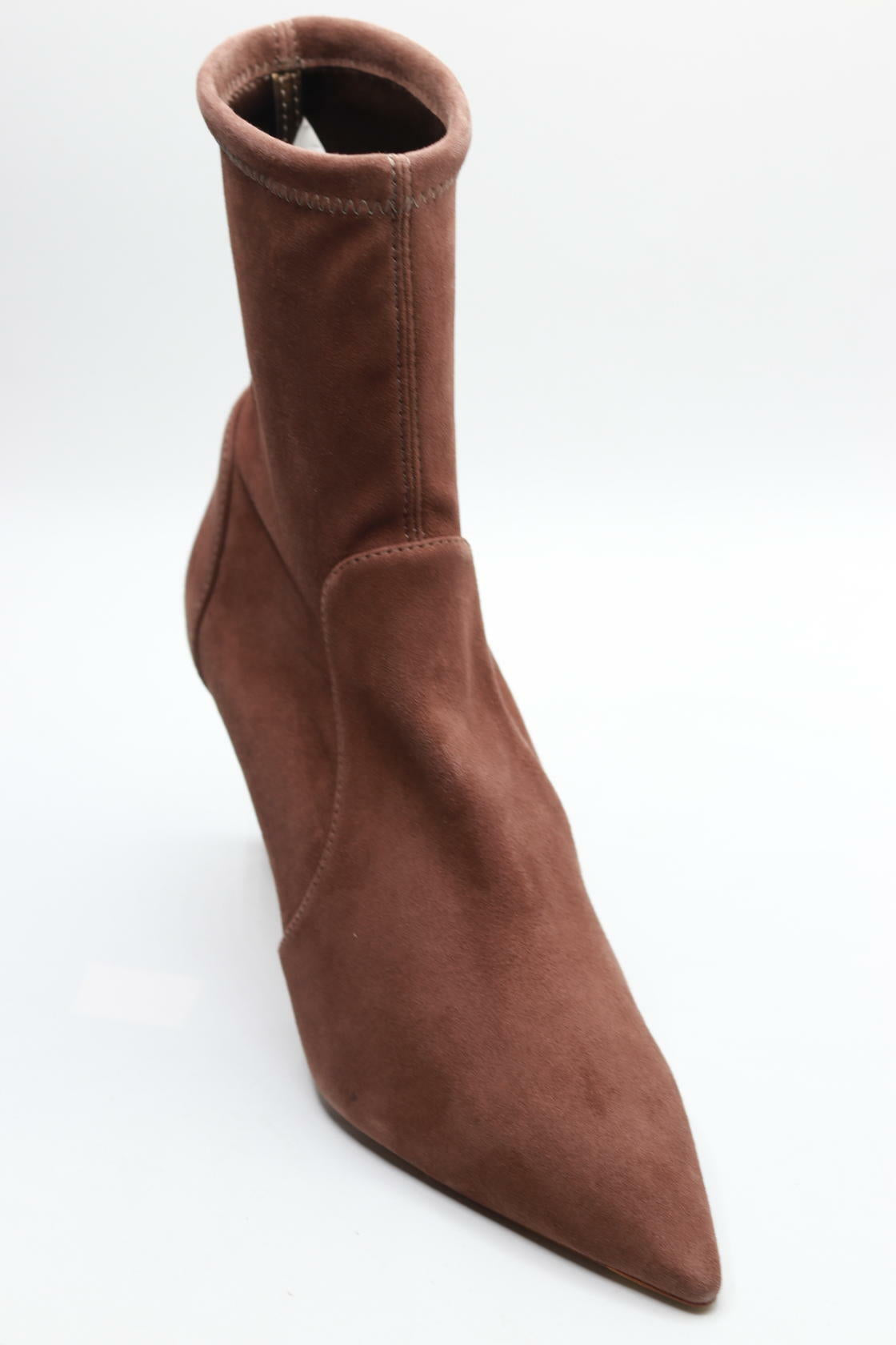 Stuart Weitzman Womens Stuart 75 Stretch Bootie Taupe 8.5 B