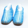 ATBELL Blue Jelly Sandals for Women Clear Woven Flats Beach Slip-on Ballerina Jellies Mesh Shoes in Size 7.5