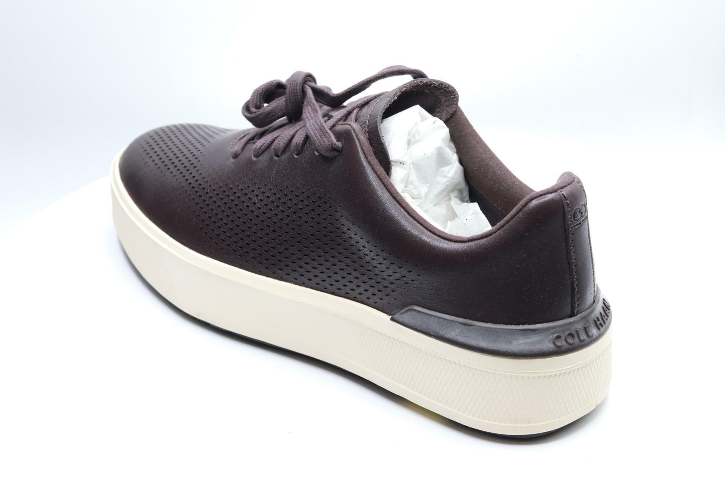 Cole Haan Grandpro Crew Laser Dark Chocolate/Ivory/Syrah 7 W - Wide