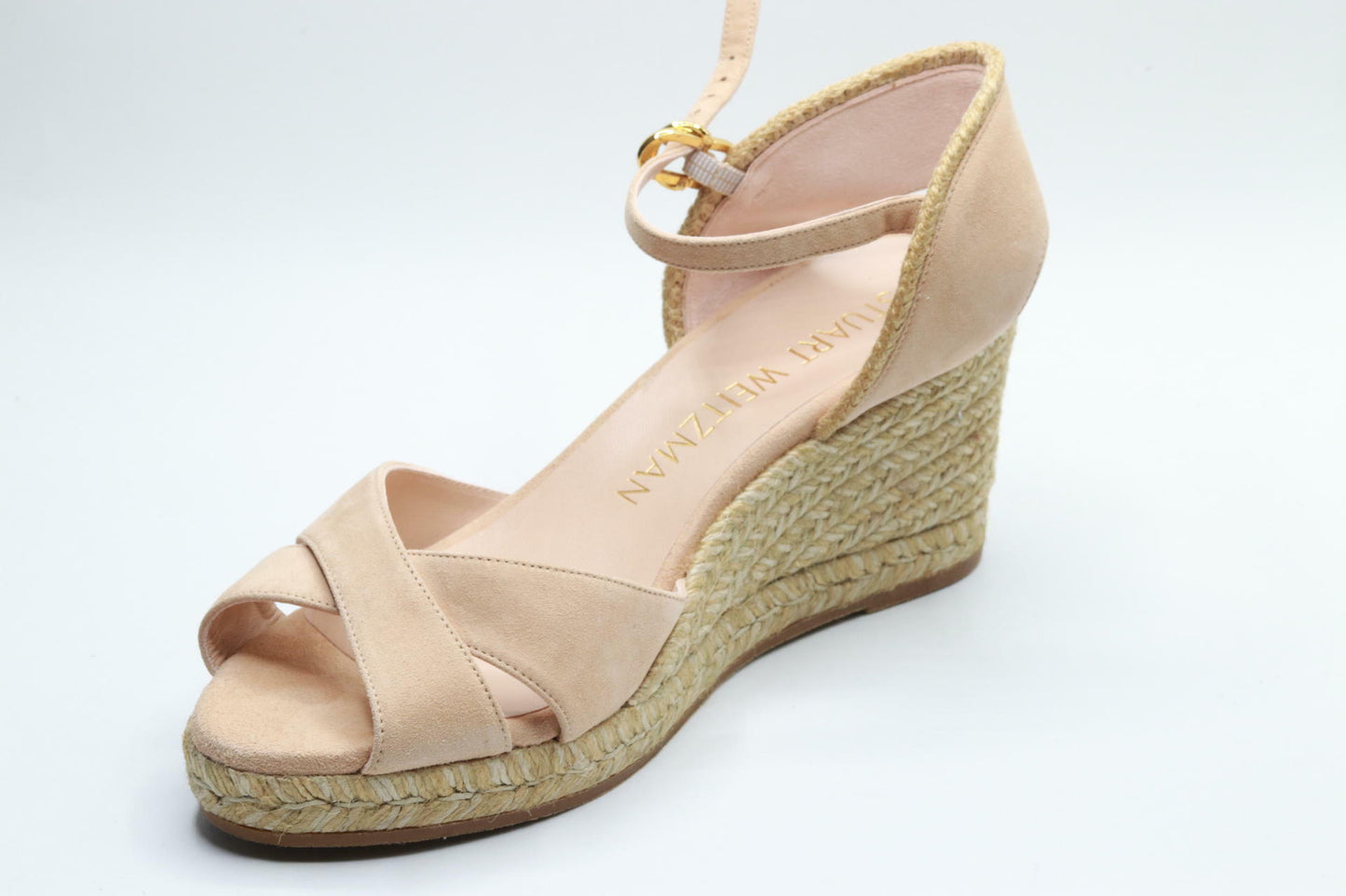 Stuart Weitzman Mirela II Espadrille Wedge Adobe/Natural 8.5 B