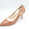 Lnsshee Women's Closed Point Toe Pumps Slip  Dress Shoes,Light Coffee size 8
