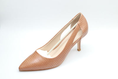 Lnsshee Women's Closed Point Toe Pumps Slip  Dress Shoes,Light Coffee size 8