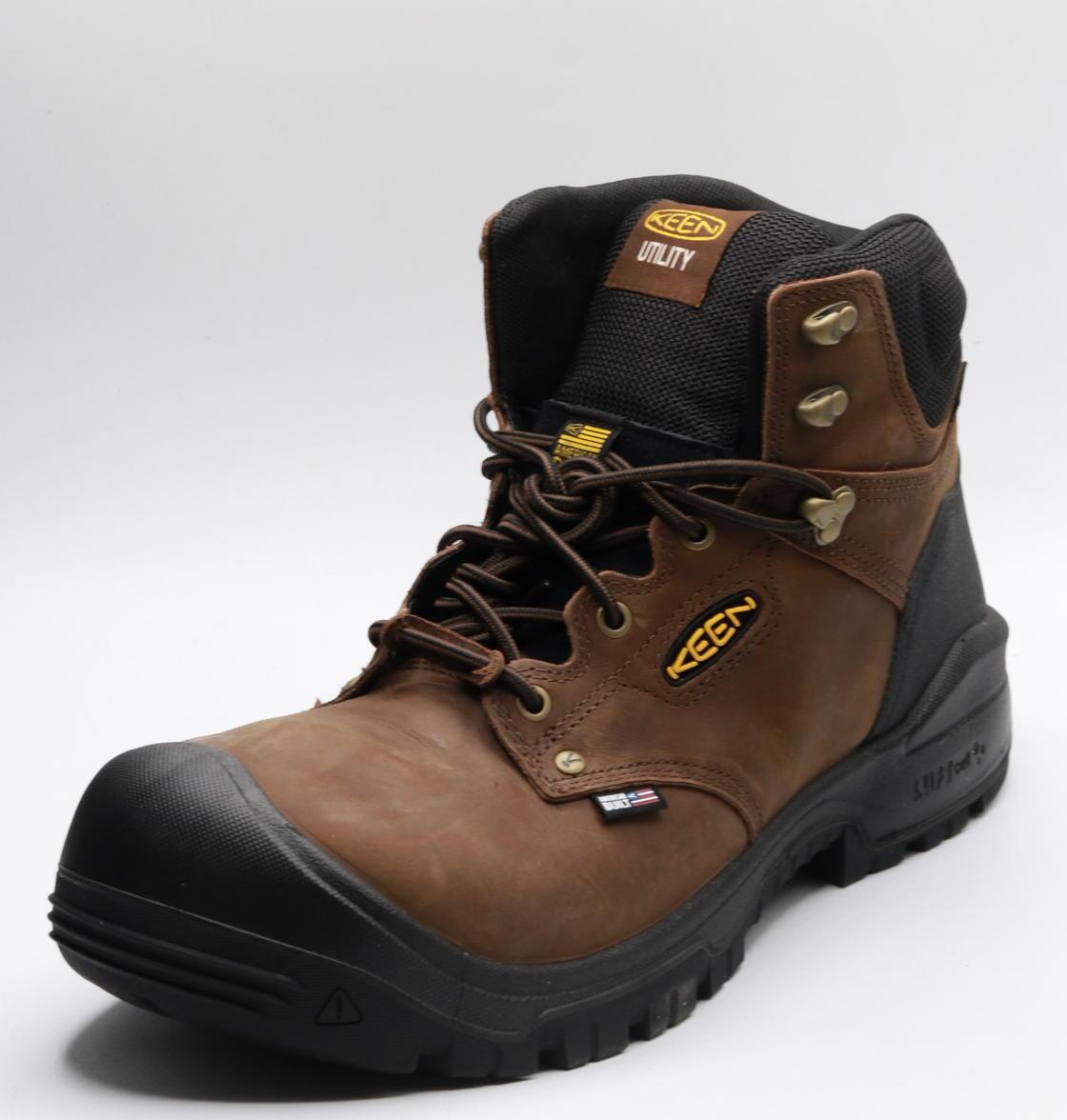 KEEN Men's 14 Wide Waterproof Leather Work Boots Composite Toe – Independence 6"