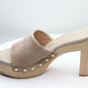 Stuart Weitzman Pearl Clog 85 Sandal Latte Womens Sz 7.5 B