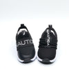 Nautica Kids Boys Fashion Sneaker Slip-On Athletic Running Shoe for Toddler and Little Kids, Black/White, 5