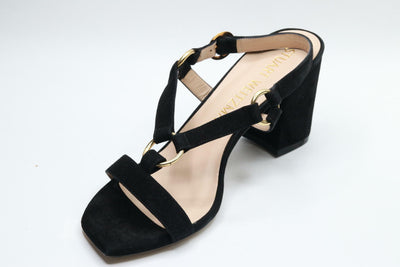 Stuart Weitzman Lalita 75 Blok Sandal Black 9.5 M