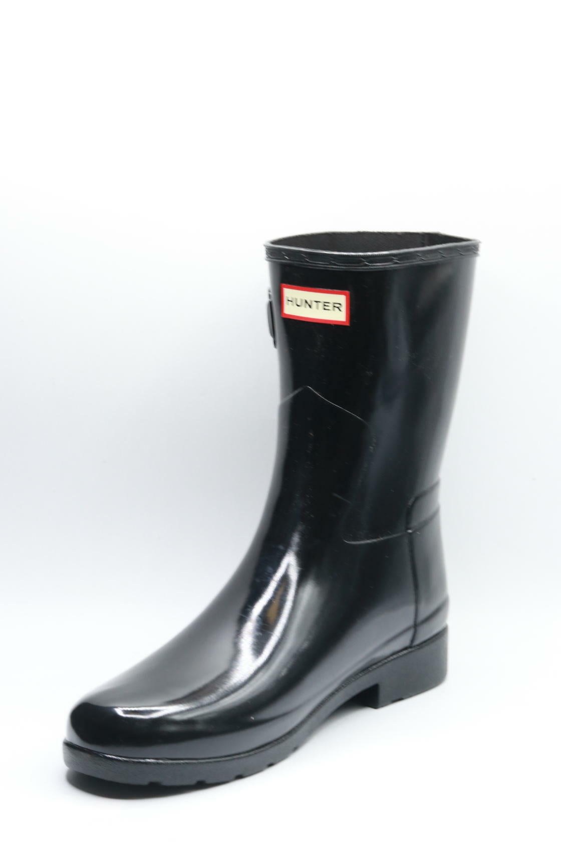 Hunter Refined Short Gloss Black 10 M Womens
