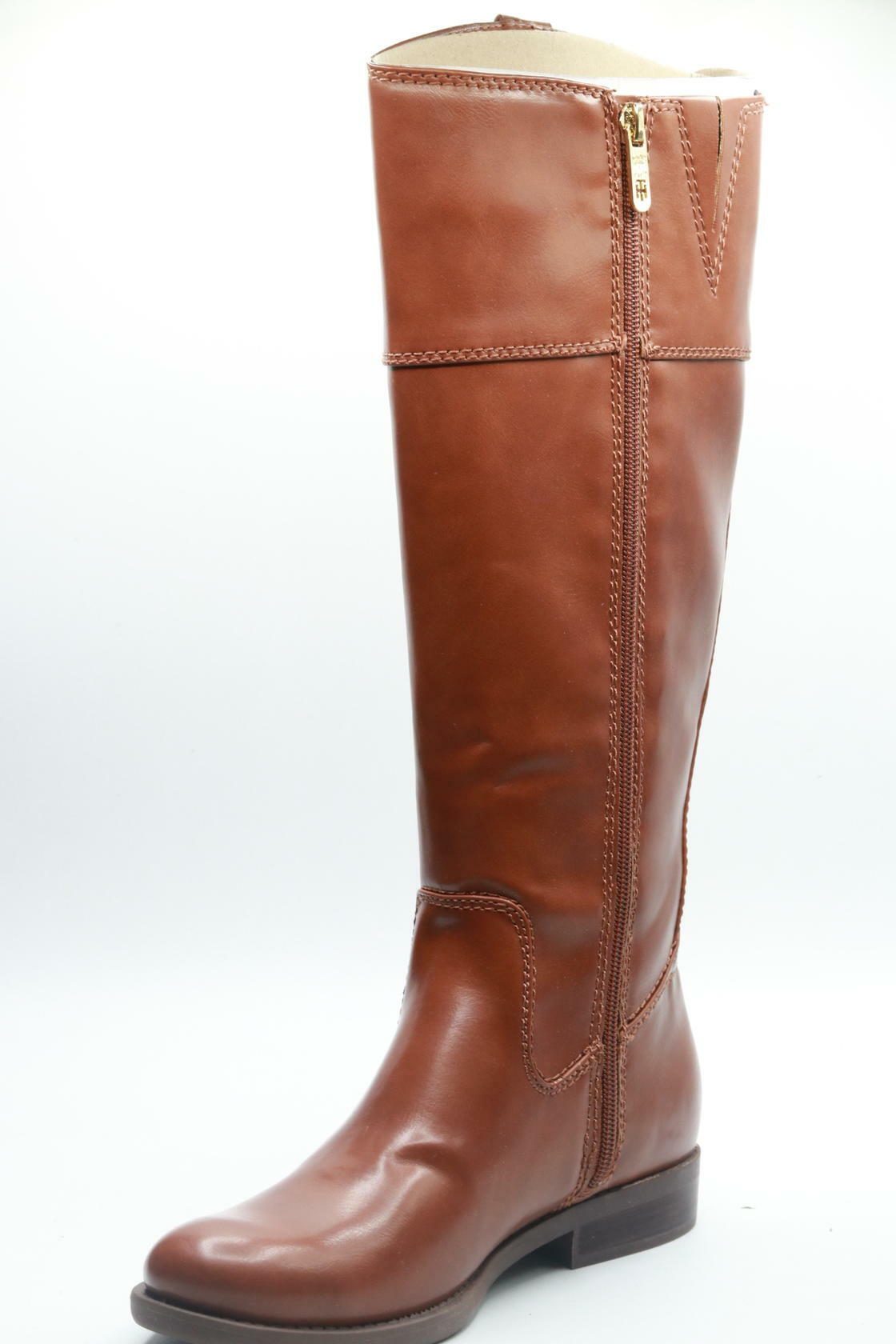 Tommy Hilfiger Women's Shano Riding Boot, Medium Brown, 7