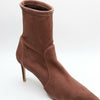 Stuart Weitzman Womens Stuart 75 Stretch Bootie Taupe 8.5 B