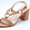 Stuart Weitzman Lalita 75 Blok Sandal Tan 8 M