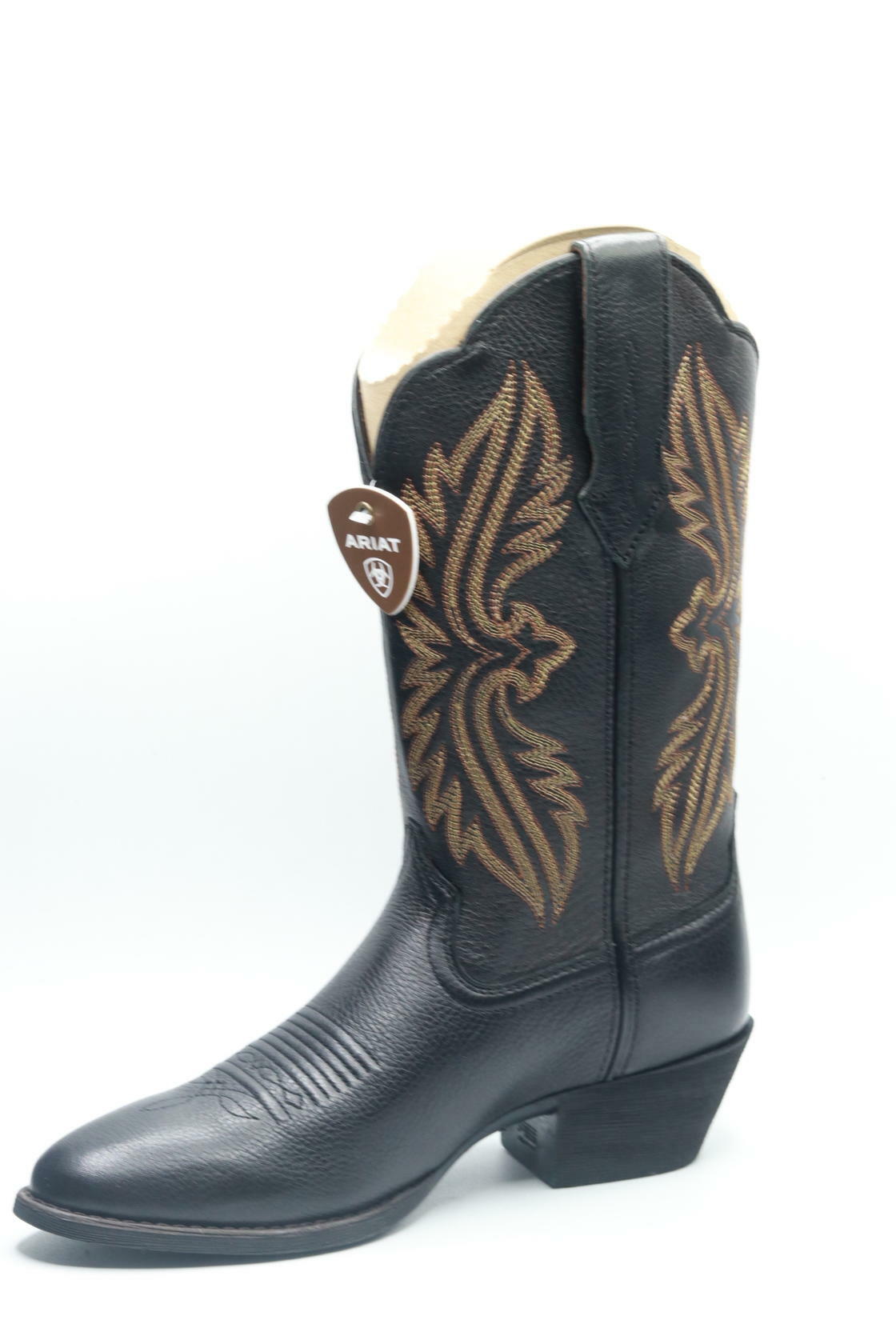 ARIAT BMVY9 Womens Heritage R Toe StretchFit Western Boot Black Deertan 7.5 Wide