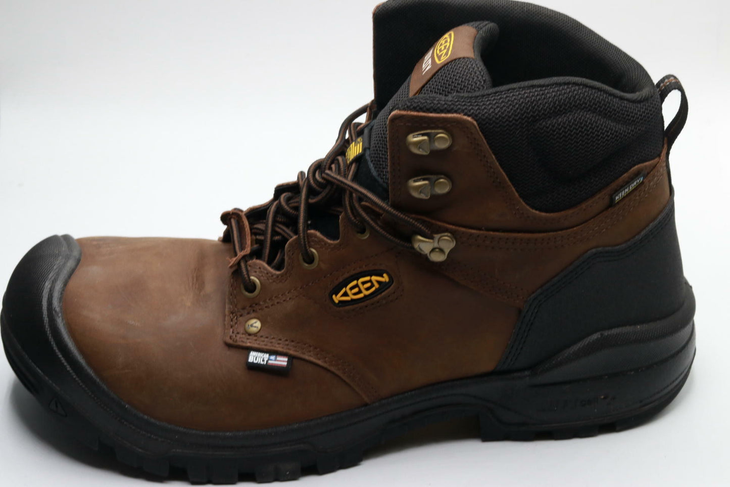 KEEN Men's 14 Wide Waterproof Leather Work Boots Composite Toe – Independence 6"