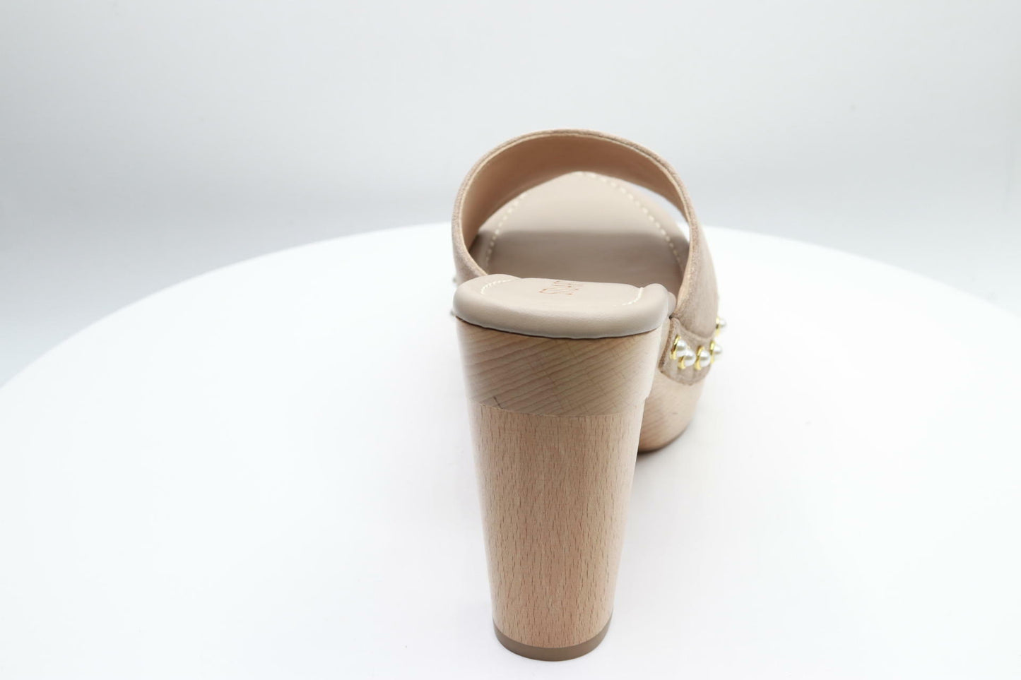Stuart Weitzman Pearl Clog 85 Sandal Latte Womens Sz 7.5 B