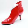 Allegra K Women's V Shape Pointed Toe Red Stiletto Heel Ankle Boots - 5.5 M US