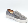 INC Womens Sammee Metallic Rhinestone Loafers Gray 6 Medium (B,M)